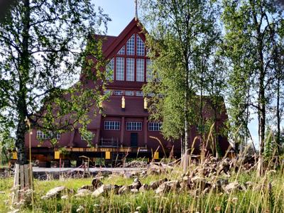 Kiruna kyrka på ställning